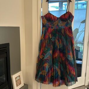 HUTCH PLEATED SWEETHEART DRESS 26W ANTHROPOLOGIE